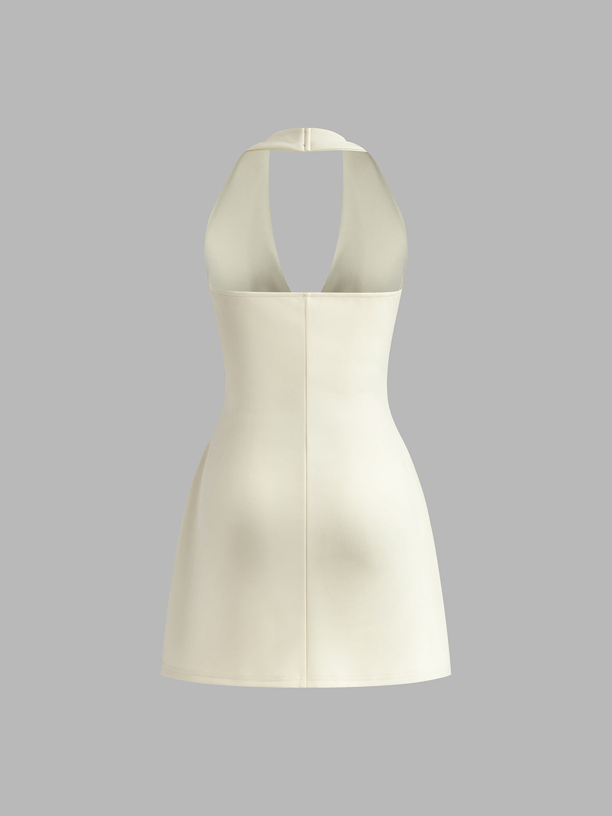 Pleated Halter Short Dress