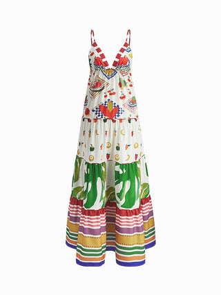 Print Sleeveless Long Dress