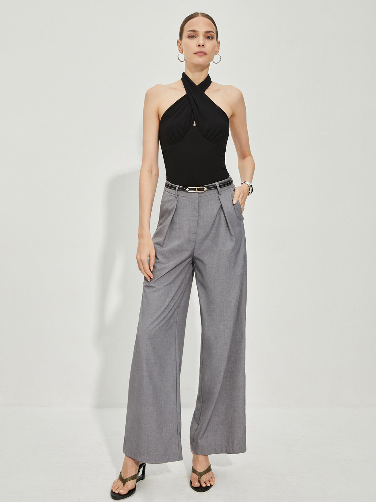 Halter Criss Cross Tank Top