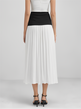 Chiffon Pleated High Waist Skirt