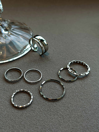 7pcs Simple & Cool Rings