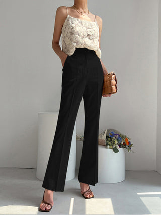 Linen Blends Straight Leg Pants