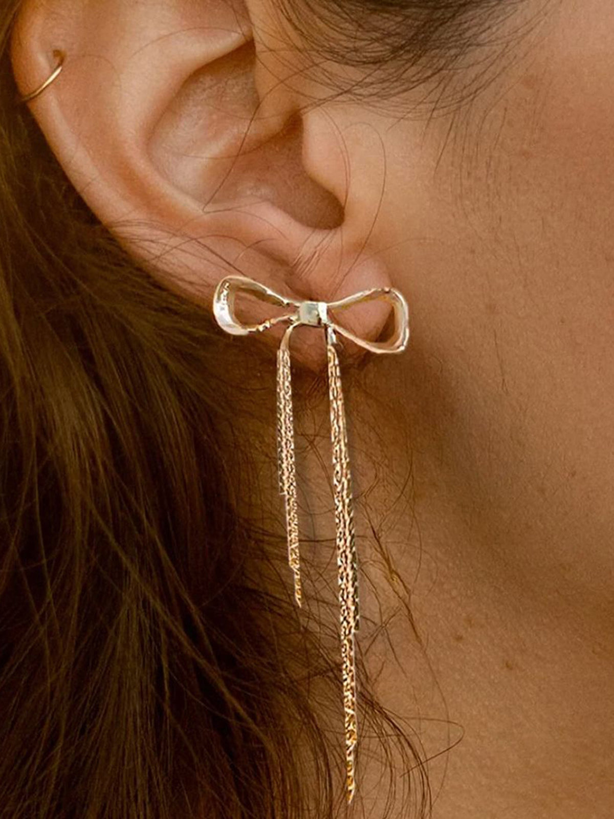 Golden Bow Earrings