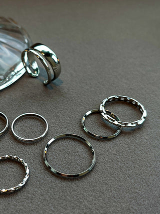 7pcs Simple & Cool Rings